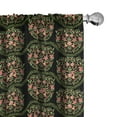 thumbnail image 1 of Ambesonne Floral Curtains, Interlacing Ivy Leaves Art, Pair of 28"x63", Black Fern Green Camel, 1 of 4