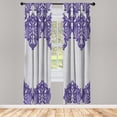 thumbnail image 1 of Ambesonne Floral Curtains, Lace Delicate Retro Print, Pair of 28"x95", Dark Lavender, 1 of 2