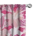 thumbnail image 1 of Ambesonne Floral Curtains, Lily Flowers Spring Plot, Pair of 28"x95", Dark Pink and Pale Brown, 1 of 1