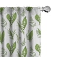 thumbnail image 1 of Ambesonne Floral Curtains, Lily of the Valley Flowers, Pair of 28"x95", Fern Green White, 1 of 5