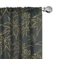 thumbnail image 1 of Ambesonne Floral Curtains, Maple Leaves in Autumn Art, Pair of 28"x63", Dark Taupe Pale Green and Tan, 1 of 1