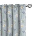 thumbnail image 1 of Ambesonne Floral Curtains, Meadow Spring Flowers Art, Pair of 28"x84", Blue Grey and White, 1 of 1