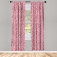 thumbnail image 1 of Ambesonne Floral Curtains, Medieval Victorian Petals, Pair of 28"x95", Dried Rose, 1 of 2