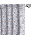 thumbnail image 1 of Ambesonne Floral Curtains, Nature Flower Drawings Art, Pair of 28"x95", Lavender Blue and Pale Rust, 1 of 4