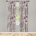 thumbnail image 1 of Ambesonne Floral Curtains, Nature Petals Soft Tones, Pair of 28"x84", Grey Pink, 1 of 2