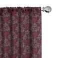thumbnail image 1 of Ambesonne Floral Curtains, Ornate Victorian Garden, Pair of 28"x84", Dark Brown Magenta, 1 of 5