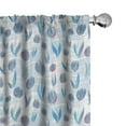 thumbnail image 1 of Ambesonne Floral Curtains, Painting Effect Tulips, Pair of 28"x84", Blue, 1 of 5