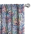 thumbnail image 1 of Ambesonne Floral Curtains, Paisley Watercolor Retro Art, Pair of 28"x63", Navy Blue and Pale Seafoam, 1 of 5