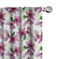 thumbnail image 1 of Ambesonne Floral Curtains, Petals Botany Essence, Pair of 28"x84", Fuchsia Yellow, 1 of 5