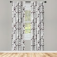 thumbnail image 1 of Ambesonne Floral Curtains, Rose Chamomile Peony Print, Pair of 28"x95", Eggplant Pearl, 1 of 2