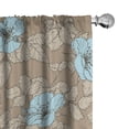 thumbnail image 1 of Ambesonne Floral Curtains, Roses Leaves Romantic Scene, Pair of 28"x63", Pale Brown and Soft Blue, 1 of 5