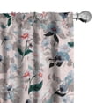 thumbnail image 1 of Ambesonne Floral Curtains, Scattered Flowers Fashion, Pair of 28"x84", Dark Green and Pale Ruby, 1 of 1