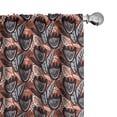 thumbnail image 1 of Ambesonne Floral Curtains, Simplistic Flowers Dots Art, Pair of 28"x95", Burnt Orange and Pale Grey, 1 of 5
