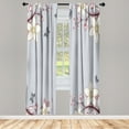 thumbnail image 1 of Ambesonne Floral Curtains, Spring Art Branches Abstract, Pair of 28"x84", Blush Khaki, 1 of 2