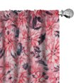 thumbnail image 1 of Ambesonne Floral Curtains, Spring Flowers Fashion Plot, Pair of 28"x84", Dark Coral and Soft Pink, 1 of 5
