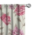 thumbnail image 1 of Ambesonne Floral Curtains, Spring Flowers Vintage Plot, Pair of 28"x95", Pastel Pink and Pale Sepia, 1 of 5