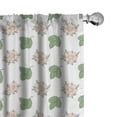 thumbnail image 1 of Ambesonne Floral Curtains, Strawberry Flowers Leaves, Pair of 28"x95", Champagne and Reseda Green, 1 of 3
