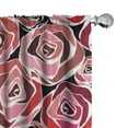 thumbnail image 1 of Ambesonne Floral Curtains, Surreal Art Roses Pattern, Pair of 28"x63", Dark Pink and Redbrown, 1 of 5