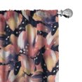 thumbnail image 1 of Ambesonne Floral Curtains, Tropical Flowers Summer Art, Pair of 28"x84", Dark Salmon Quartz Indigo, 1 of 5