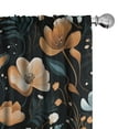 thumbnail image 1 of Ambesonne Floral Curtains, Vintage Flowers Exotic Leaf, Pair of 28"x63", Amber Teal Pale Seafoam, 1 of 5