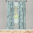 thumbnail image 1 of Ambesonne Floral Curtains, Vintage Garden Botanical Art, Pair of 28"x63", Pale Purpleblue, 1 of 2