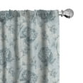 thumbnail image 1 of Ambesonne Floral Curtains, Vintage Romantic Plants, Pair of 28"x63", Pale Blue Grey, 1 of 5