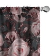 thumbnail image 1 of Ambesonne Floral Curtains, Vintage Roses Pastel Print, Pair of 28"x95", Pale Redwood and Dark Grey, 1 of 5
