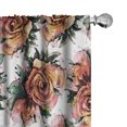 thumbnail image 1 of Ambesonne Floral Curtains, Vintage Roses Scenery Plot, Pair of 28"x84", Pale Orange and Fern Green, 1 of 5
