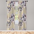thumbnail image 1 of Ambesonne Floral Curtains, Watercolor Shabby Ornaments, Pair of 28"x84", Beige Coconut, 1 of 2