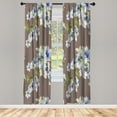 thumbnail image 1 of Ambesonne Floral Curtains, Watercolor Shabby Ornaments, Pair of 28"x84", Pale Blue, 1 of 2