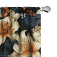 thumbnail image 1 of Ambesonne Floral Curtains, White Peonies Pattern Plot, Pair of 28"x95", Dark Orange and Slate Blue, 1 of 5
