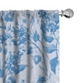 thumbnail image 1 of Ambesonne Floral Curtains, Wild Summer Flowers Plot, Pair of 28"x63", Deep Sky Blue and Teal, 1 of 5