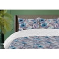thumbnail image 1 of Ambesonne Floral Design Down Alternative Quilt Comforter, Dreamy Vintage Flower, Twin, Sea Blue Pale Eggplant, 1 of 1