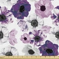 thumbnail image 1 of Ambesonne Floral Design Fabric by the Yard Upholstery, Garden Scene Flowers, 3 Yards, Pale Pink Pale Grey Plum, 1 of 5