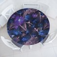 thumbnail image 1 of Ambesonne Floral Design Fitted Round Tablecloth, Dreamy Flowers Gothic, 45"- 56" Diameter, Violet Dark Violet Rose, 1 of 5