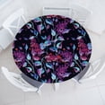 thumbnail image 1 of Ambesonne Floral Design Fitted Round Tablecloth, Grunge Lilac Pattern, 56"- 60" Diameter, Magenta Pale Purple Plum, 1 of 5