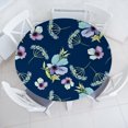 thumbnail image 1 of Ambesonne Floral Design Fitted Round Tablecloth, Romance Aura Hibiscus, 36"- 40" Diameter, Lavender Blue Apple Green, 1 of 5
