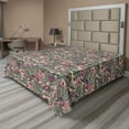 thumbnail image 1 of Ambesonne Floral Design Flat Bedding Sheet Soft Top Sheet, Flowers Aquarelle Art, Full, Taupe Grey Dried Rose, 1 of 1