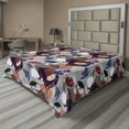 thumbnail image 1 of Ambesonne Floral Design Flat Bedding Sheet Soft Top Sheet, Modern Jungle Roses, Full, Raspberry Quartz Coral, 1 of 1
