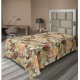 thumbnail image 1 of Ambesonne Floral Design Flat Bedding Sheet Soft Top Sheet, Romantic Rose Boho, Twin XL, Pistachio Green Mustard, 1 of 1