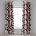 thumbnail image 1 of Ambesonne Floral Design Grommet Curtain, Colorful Dream Flower, 50"x120", Dark Coral Cocoa Hot Pink, 1 of 1