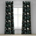 thumbnail image 1 of Ambesonne Floral Design Grommet Curtain, Exotic Leafy Hibiscus, 50"x84", Sea Green Fawn Eggshell, 1 of 1