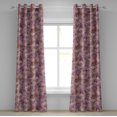thumbnail image 1 of Ambesonne Floral Design Grommet Curtain, Flowers Dreamy Garden, 50"x120", Pale Lilac Lilac, 1 of 1