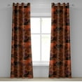 thumbnail image 1 of Ambesonne Floral Design Grommet Curtain, Grunge Roses Print, 50"x72", Vermilion and Pale Orange, 1 of 1