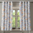 thumbnail image 1 of Ambesonne Floral Design Grommet Curtain, Spring Chamomile Art, 50"x60", Blue Violet Peach and Cream, 1 of 1