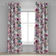 thumbnail image 1 of Ambesonne Floral Design Grommet Curtain, Spring Dreamy Flowers, 50"x84", Magenta Turquoise Blush, 1 of 1