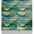 thumbnail image 1 of Ambesonne Floral Design Peel & Stick Wallpaper for Home, Botany Flowers Print, 13"x100", Fern Green and Mustard, 1 of 5