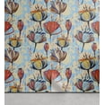 thumbnail image 1 of Ambesonne Floral Design Peel & Stick Wallpaper for Home, Modern Tulip Artwork, 13"x36", Cream Pale Azure Blue Red, 1 of 5