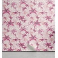 thumbnail image 1 of Ambesonne, Floral Design Peel & Stick Wallpaper for Home, Retro Lily Flowers, 13"x100", Hot Pink Coral and Soft Pink, 1 of 5