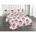 thumbnail image 1 of Ambesonne Floral Design Quilted Bedspread Set 3 Pcs, Poppy Petals Wild Art, Twin, Burnt Sienna Blue Violet, 1 of 1